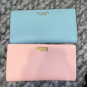 Pink & blue kate spade wallets